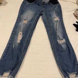 Distressed Maternity Jeans